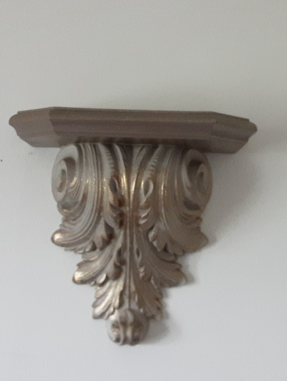 Home Interiors Ornate Wall Display Shelf in Metallic Bronze and Gold Tones